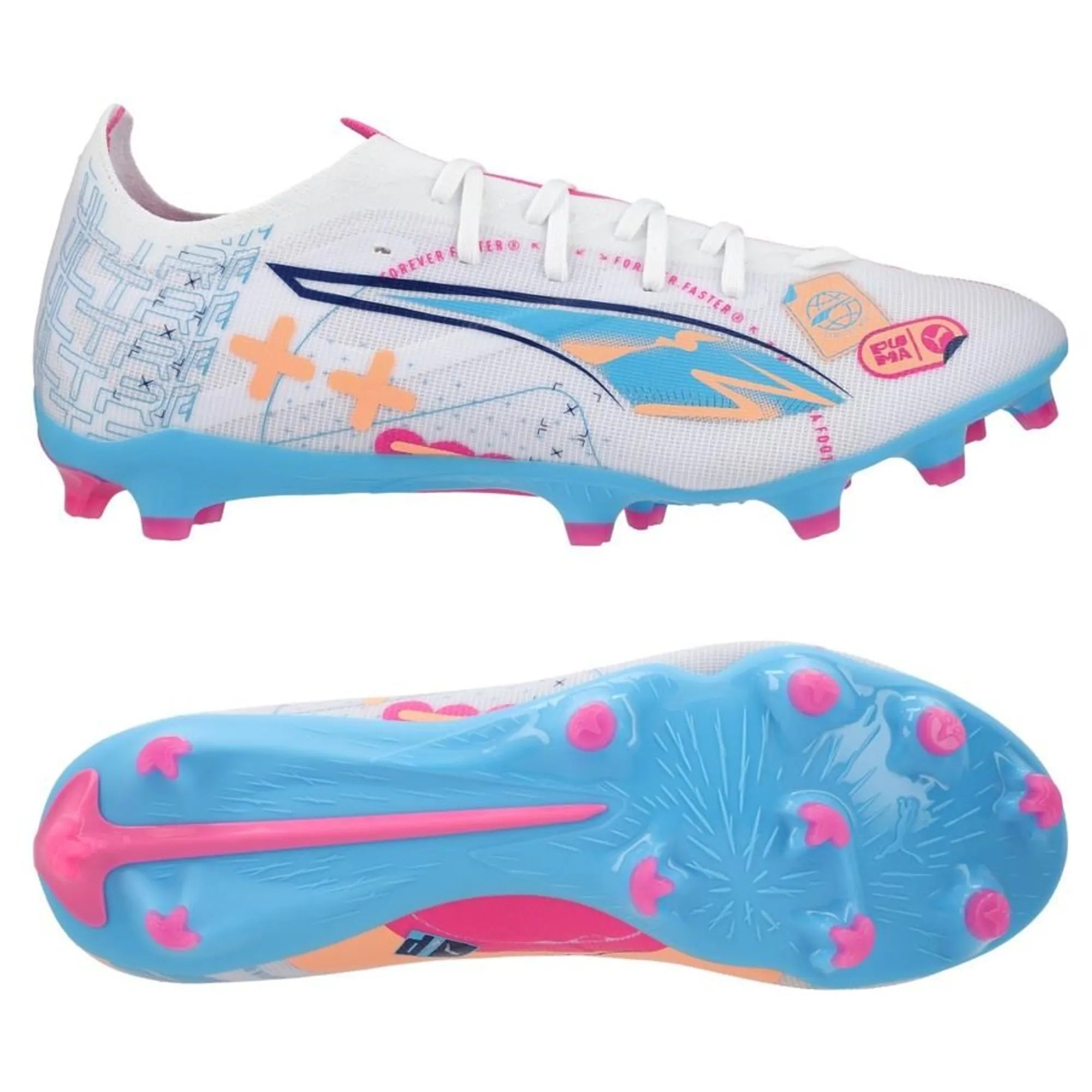 PUMA ULTRA 5 Match Volume Up FG/AG bianca 108064-01