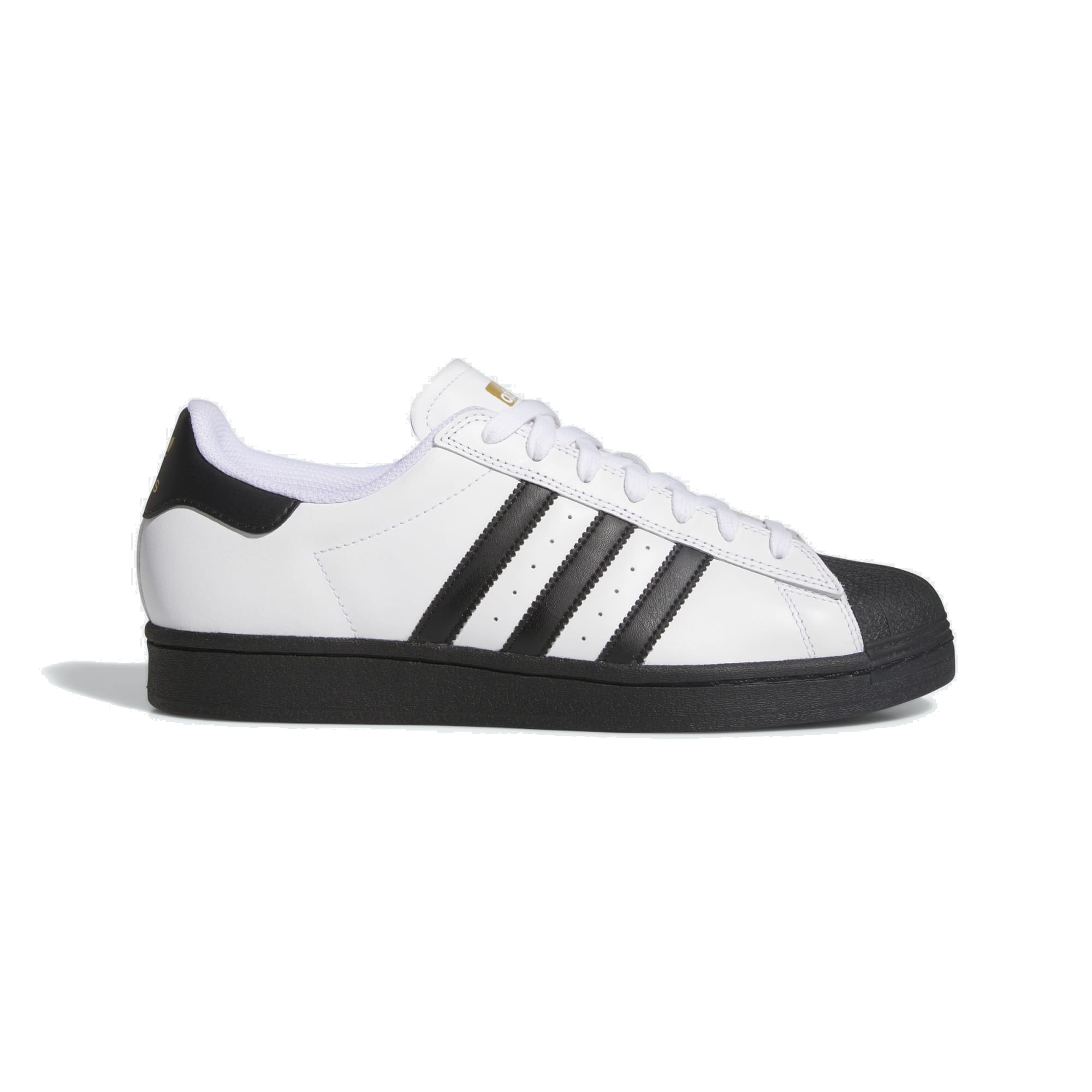adidas Superstar ADV bianca e nera su fondo bianco