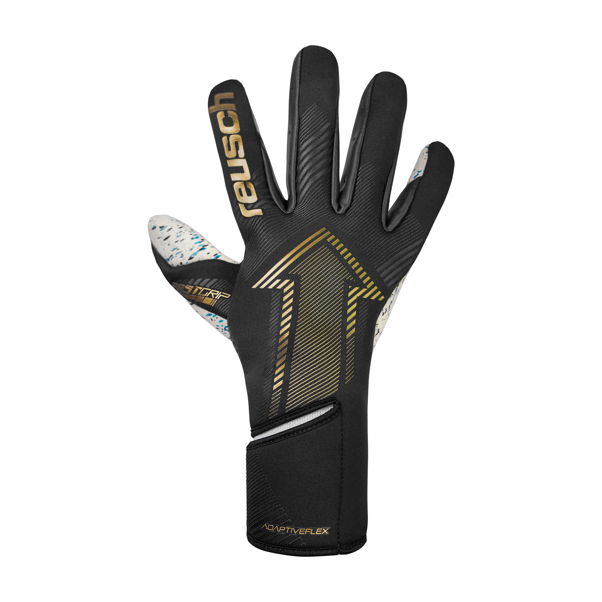 REUSCH FASTGRIP FUSION MEN'S BLACK/GOLD - backhand