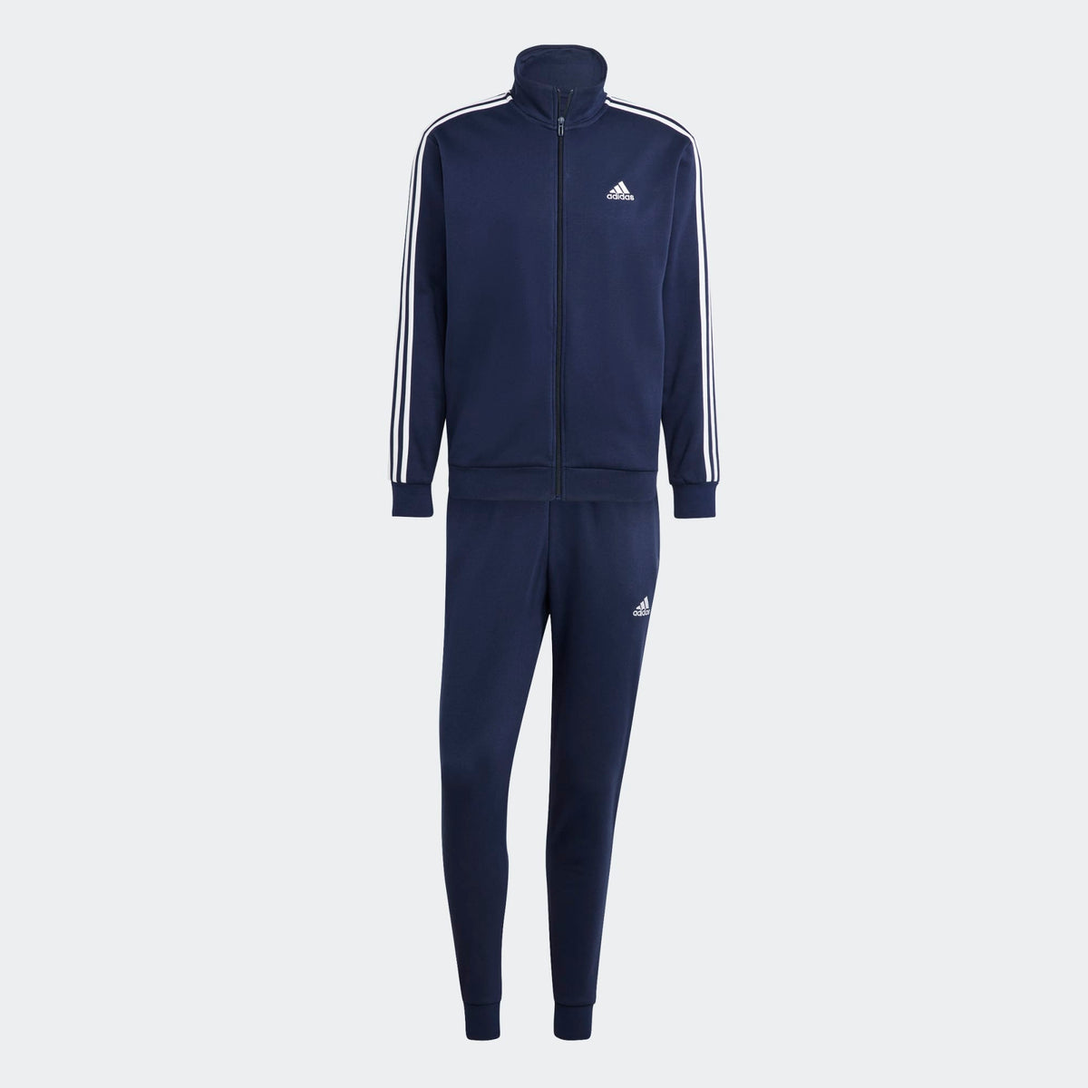 adidas Basic 3-Stripes Fleece Tracksuit blu navy - IJ6064