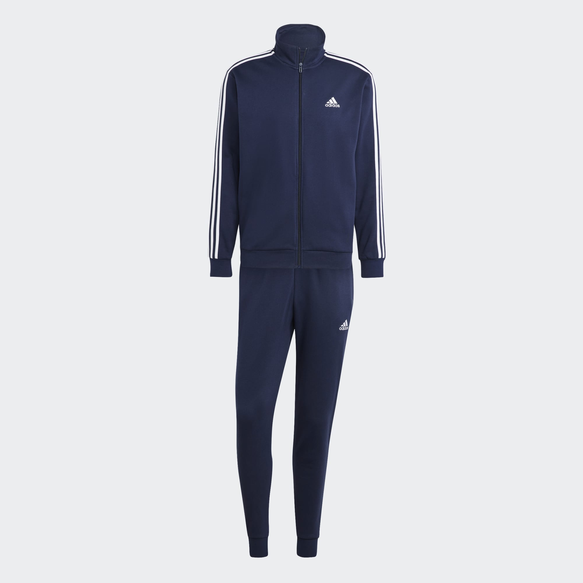adidas Basic 3-Stripes Fleece Tracksuit blu navy - IJ6064