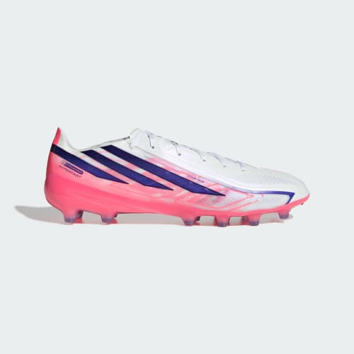 adidas F50 Hyperfast Pro AG KI4354 Cloud White Solar Purple Solar Turbo