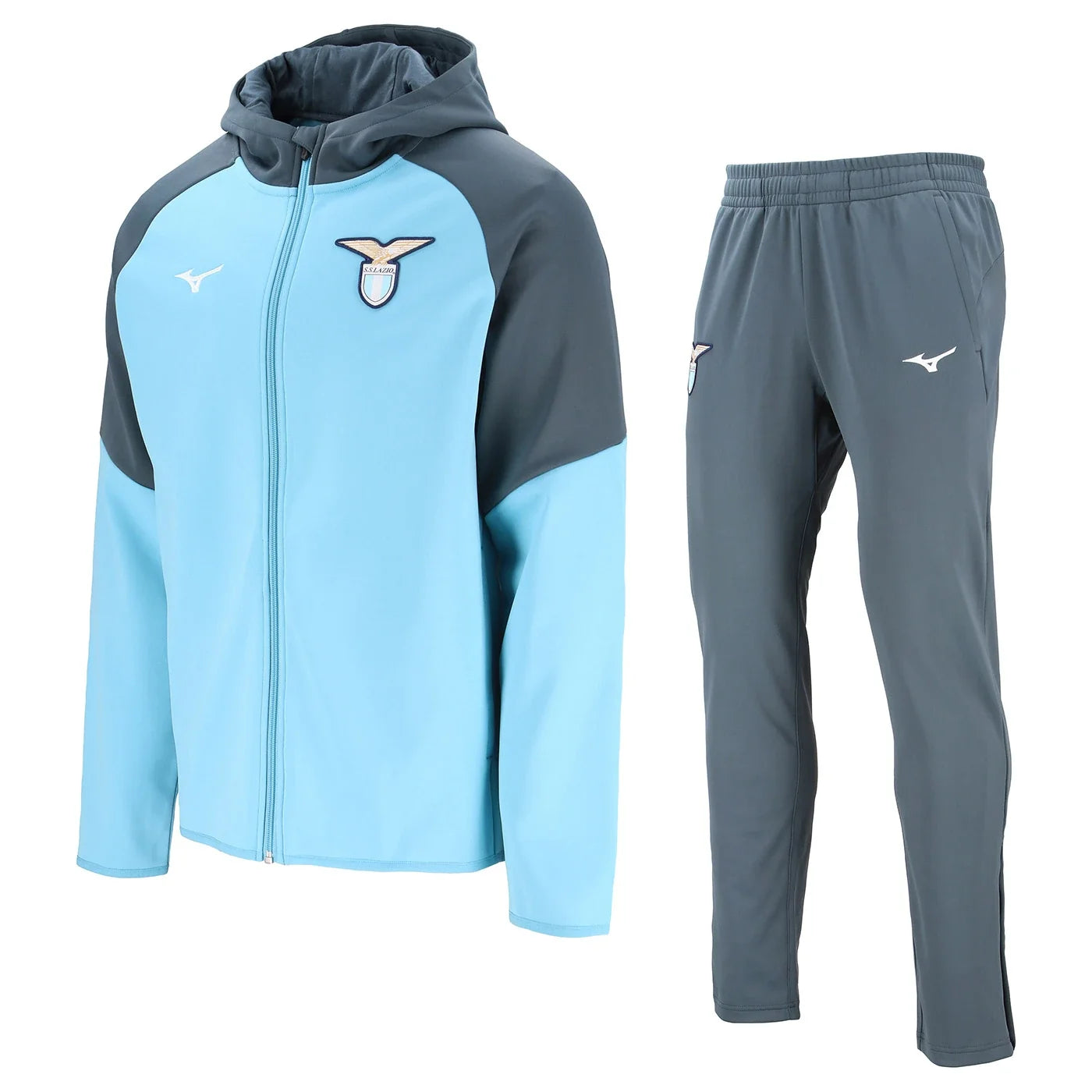 Mizuno S.S. Lazio Retro Blue Presentation Full Zip Tracksuit 2025/26