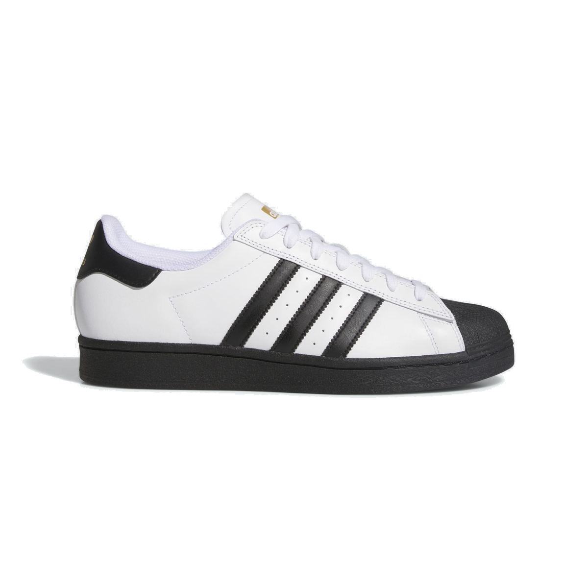 adidas Superstar ADV bianca e nera su fondo bianco