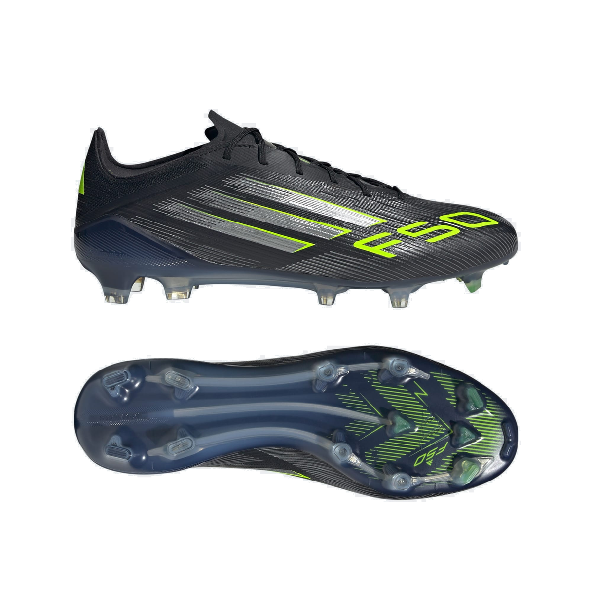 adidas F50 Elite FG nera su fondo bianco