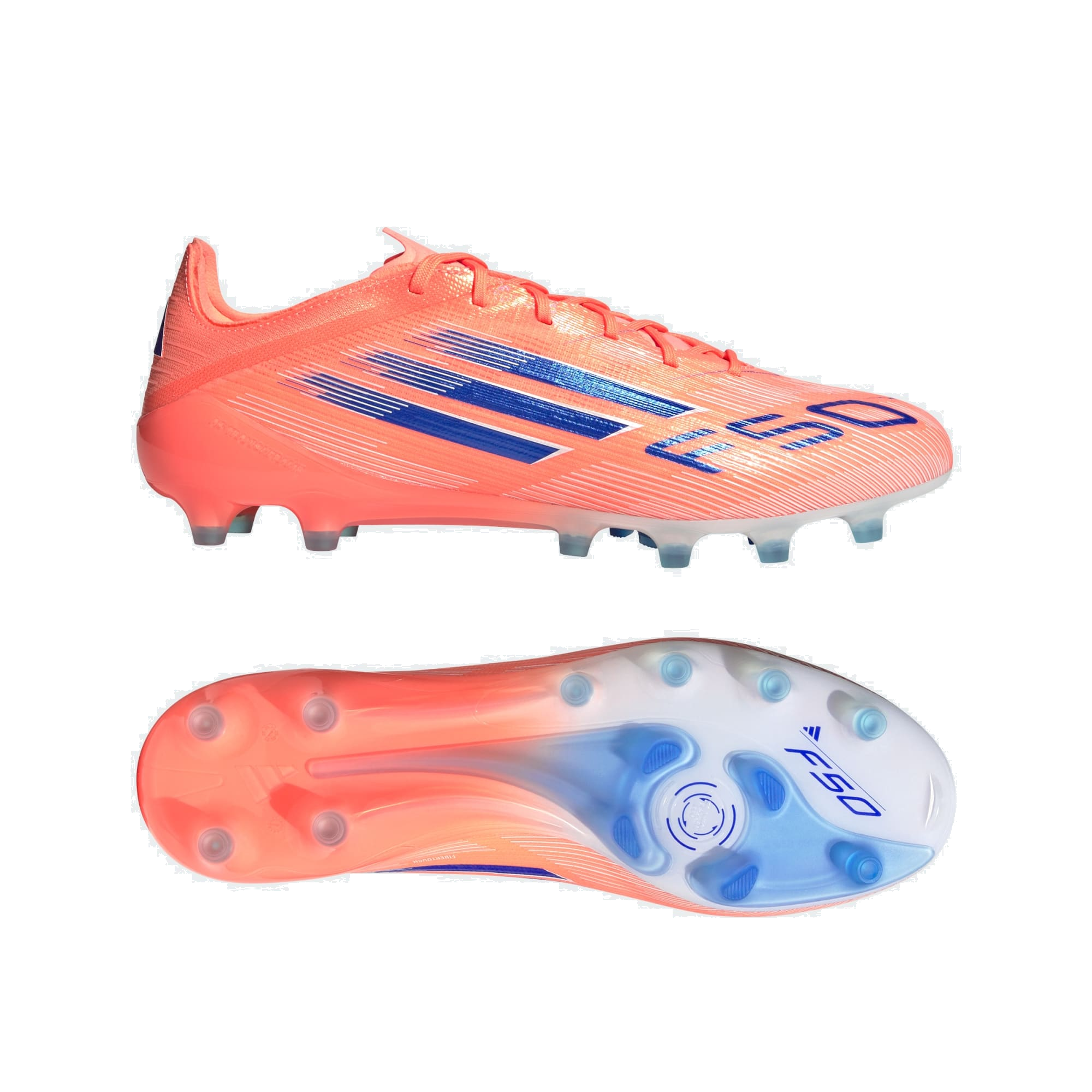 adidas F50 Elite AG arancione su fondo bianco