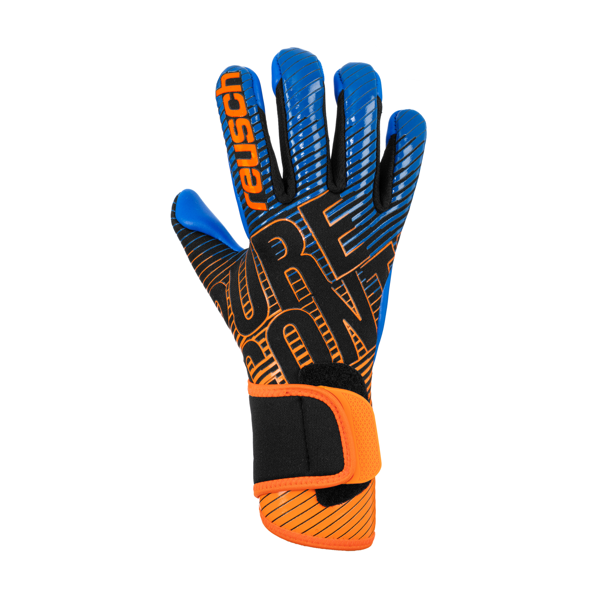REUSCH PURE CONTACT III S1 JUNIOR BLACK/BLUE/ORANGE - backhand