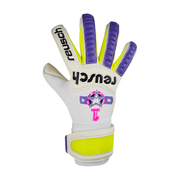 REUSCH LEGACY PRO AM GOLD X MEN'S WHITE/PURPLE - backhand