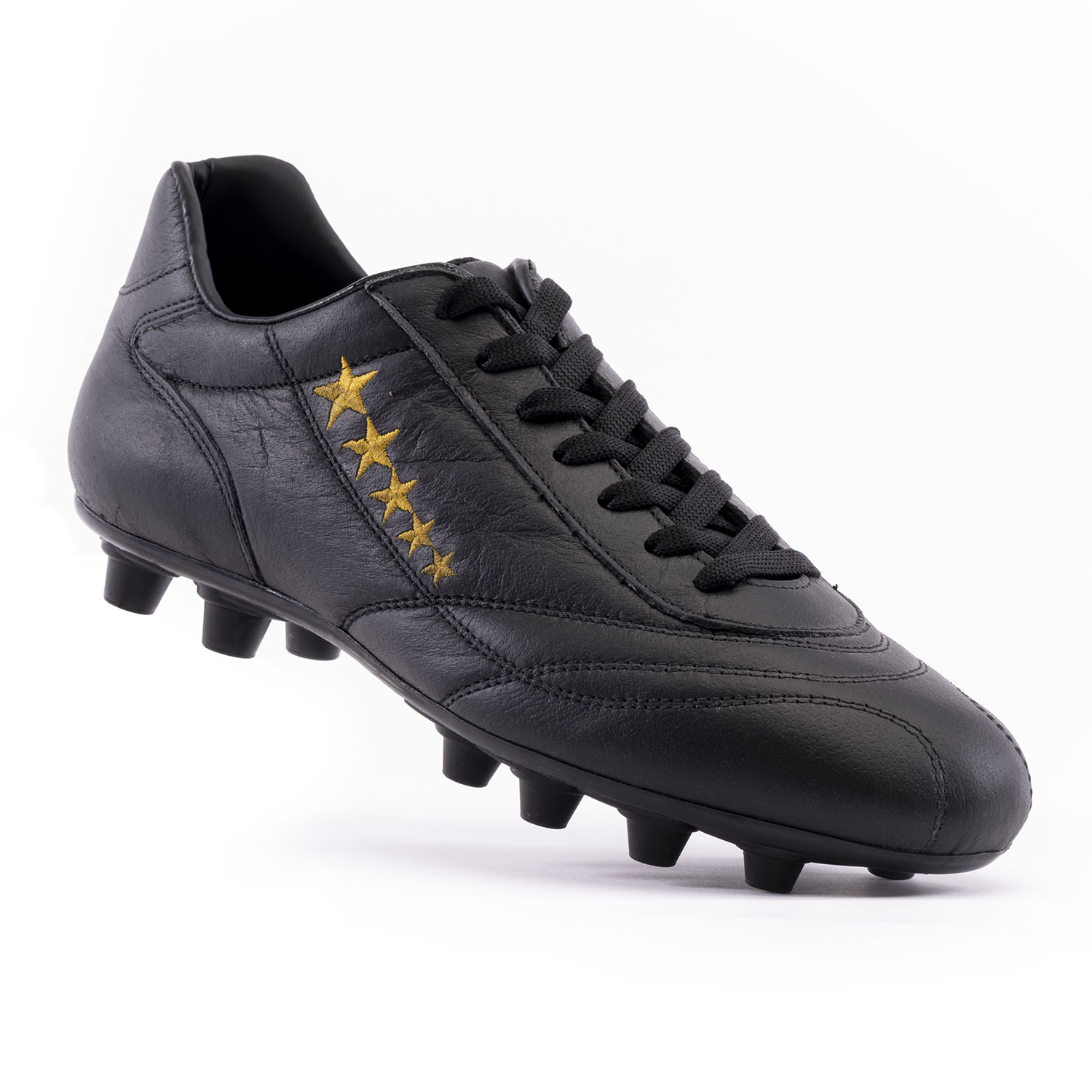 Scarpino nero vera pelle cinquestelle